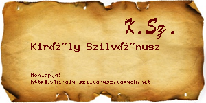 Király Szilvánusz névjegykártya